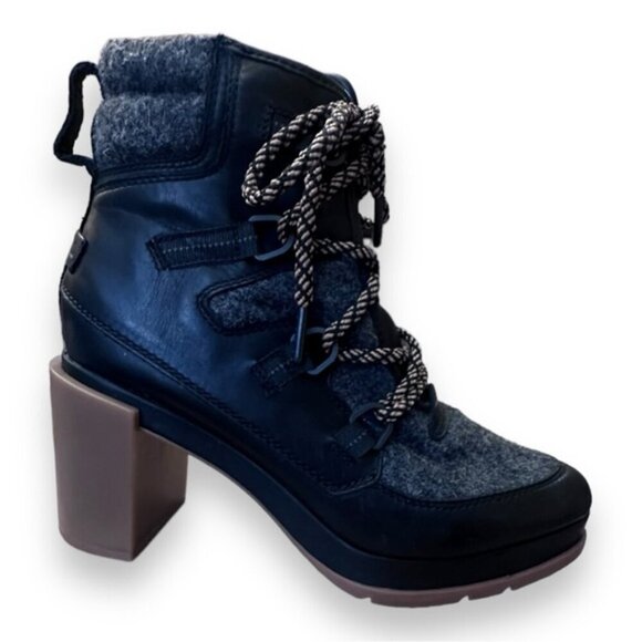 Women’s SOREL 9.5 Blake Lace Non Shell Boot Black / Sand - Picture 10 of 16